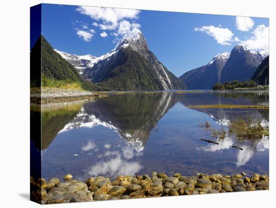Mitre Peak, Milford Sound, Fiordland National Park, South Island, New Zealand-David Wall-Premier Image Canvas