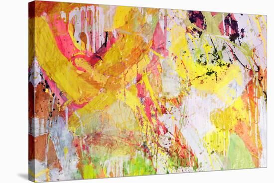 Mixed Technics, Expression Abstract Painting-dpaint-Stretched Canvas