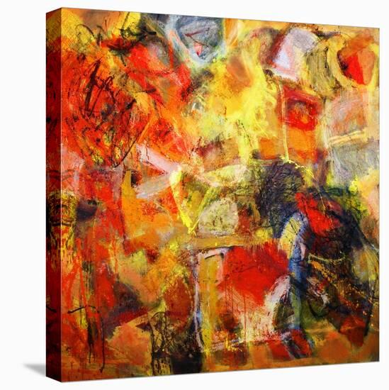 Mixed Technics, Expression Abstract Painting-dpaint-Stretched Canvas