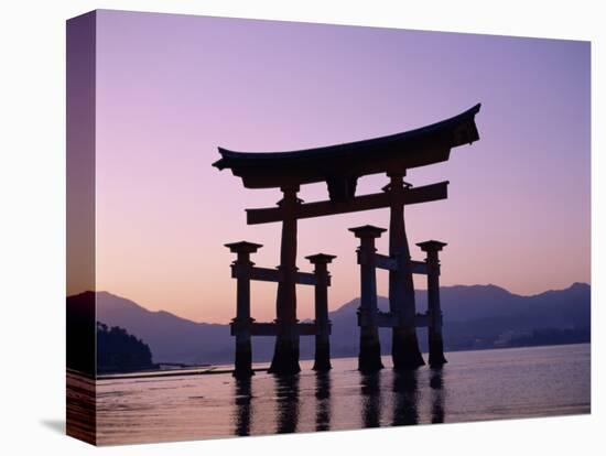 Miyajima Island / ItsUKushima Shrine / Torii Gate / Sunset, Honshu, Japan-Steve Vidler-Premier Image Canvas