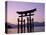 Miyajima Island / ItsUKushima Shrine / Torii Gate / Sunset, Honshu, Japan-Steve Vidler-Premier Image Canvas