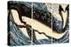 Miyamoto No Musashi Attacking the Giant Whale, 1847-50 (Woodblock Print)-Utagawa Kuniyoshi-Premier Image Canvas
