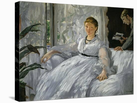 Mme. Edouard Manet (1830-1906) and Her Son, Leon Koella-Leenhoff (1852-1927)-Edouard Manet-Premier Image Canvas