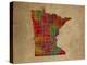 MN Colorful Counties-Red Atlas Designs-Premier Image Canvas