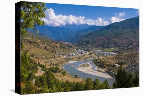 Mo Chhu and Pho Chhu River Through Punakha, Bhutan-Michael Runkel-Premier Image Canvas