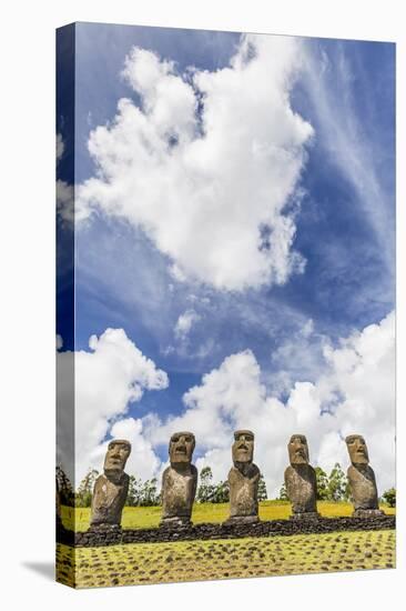 Moai at Ahu Akivi, the First Restored Altar, Rapa Nui National Park-Michael Nolan-Premier Image Canvas