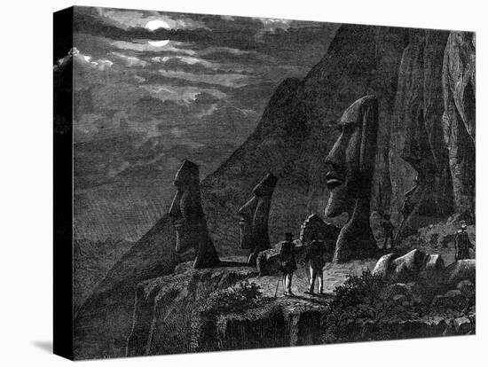 Moai, Easter Island, 19th Century-A de Bar-Premier Image Canvas
