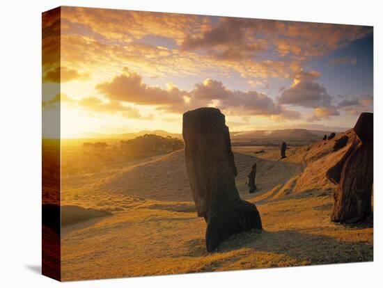 Moai Quarry, Easter Island, Chile-Walter Bibikow-Premier Image Canvas