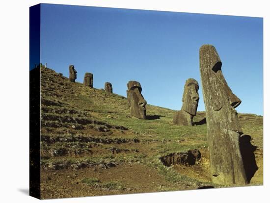 Moai Rano Raraku, Easter Island, Chile-null-Premier Image Canvas