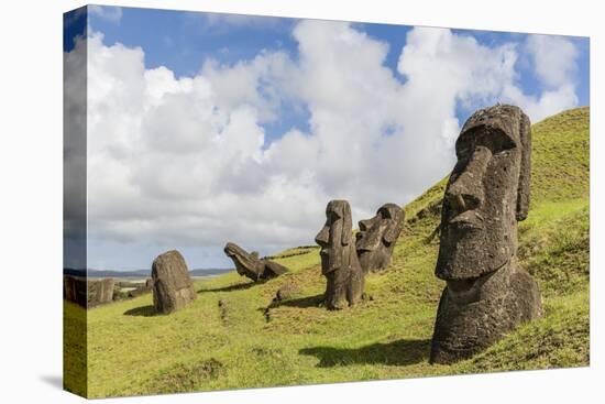 Moai Sculptures in Various Stages of Completion at Rano Raraku-Michael Nolan-Premier Image Canvas