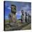 Moai Statues, Ahu Akivi, Easter Island, UNESCO World Heritage Site, Chile, Pacific-Geoff Renner-Premier Image Canvas