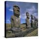 Moai Statues, Ahu Akivi, Easter Island, UNESCO World Heritage Site, Chile, Pacific-Geoff Renner-Premier Image Canvas