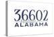 Mobile, Alabama - 36602 Zip Code (Blue)-Lantern Press-Stretched Canvas