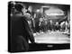 Mobsters Meeting around Pool Table-null-Stretched Canvas