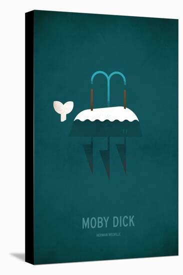 Moby Dick Minimal-Christian Jackson-Stretched Canvas