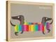 Mod Rainbow Dogs-Anderson Design Group-Stretched Canvas