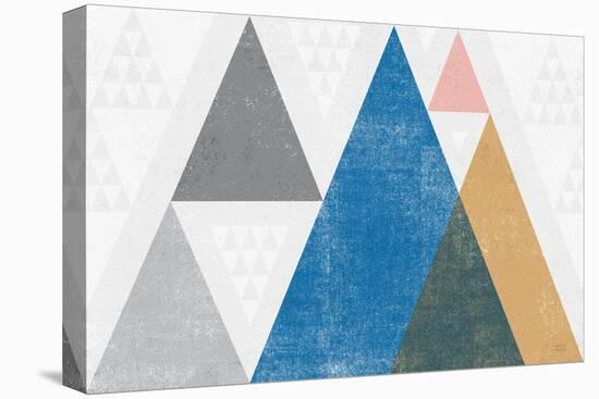 Mod Triangles I Gray-Michael Mullan-Stretched Canvas