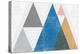 Mod Triangles I Gray-Michael Mullan-Stretched Canvas
