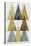 Mod Triangles IV Gold-Michael Mullan-Stretched Canvas