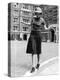 Model in Hat, Sweater and Skirt, Appearing to Balance on Curb, c.1938-Alfred Eisenstaedt-Premier Image Canvas