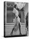 Model Prunelia Wearing a Marc Bohan Evening Dress-Bill Ray-Premier Image Canvas
