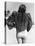 Model Wearing Fur Jacket over Bathing Suit During Walk on Miami's Beac-Alfred Eisenstaedt-Premier Image Canvas