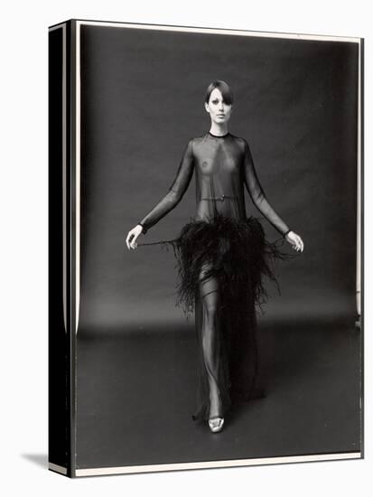 Model Wearing See Through Dress Designed by Yves St. Laurent, at New York City Fashion Show-Bill Ray-Premier Image Canvas