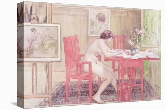 Model Writing Postcards, 1906-Carl Larsson-Premier Image Canvas