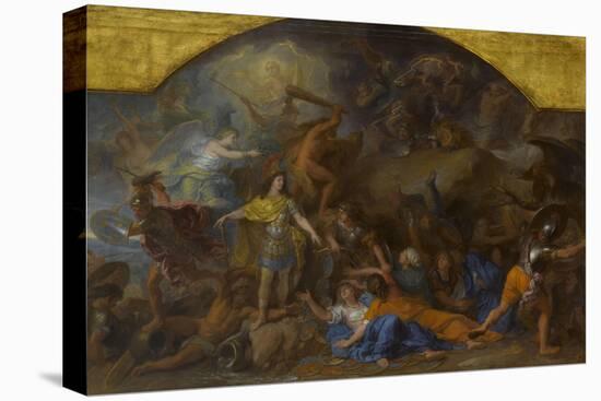 Modello : La Franche-Comté conquise pour la seconde fois en 1674-Charles Le Brun-Premier Image Canvas