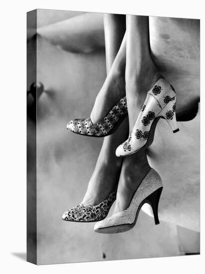 Models Displaying Printed Leather Shoes-Gordon Parks-Premier Image Canvas