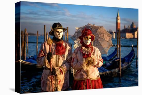 Models of the Venice Carnival, Venice, UNESCO World Heritage Site, Veneto, Italy, Europe-Karen McDonald-Premier Image Canvas