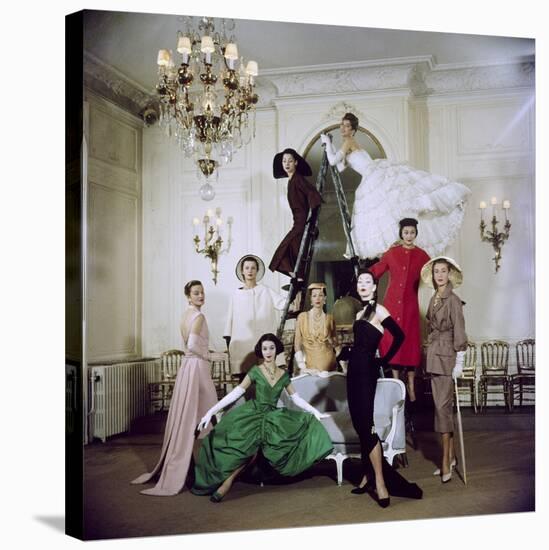 Models Posing in New Christian Dior Collection-Loomis Dean-Premier Image Canvas