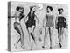 Models Sunbathing, Wearing Latest Beach Fashions-Nina Leen-Premier Image Canvas