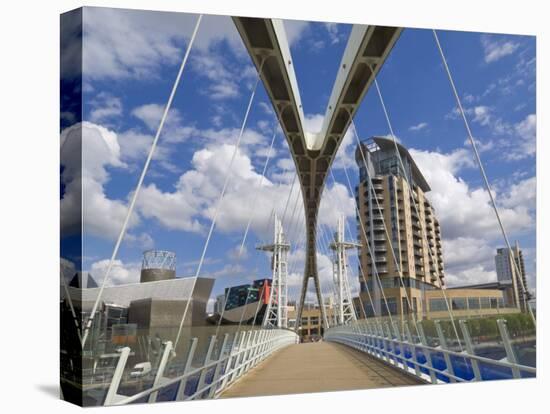 Modern Architecture of New Apartment Buildings and Lowry Centre Fron the Millennium Bridge, England-Neale Clark-Premier Image Canvas