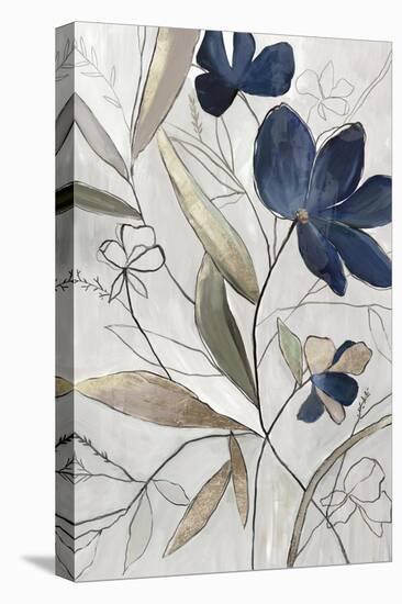 Modern Blue Floral II-Asia Jensen-Stretched Canvas