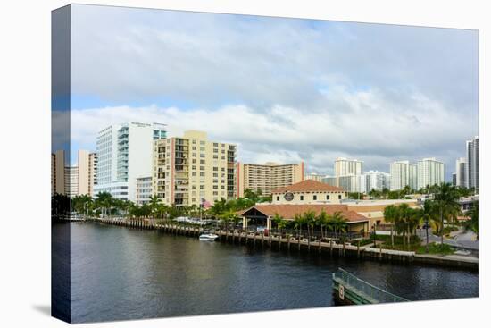 Modern buildings on the Intracoastal Waterway in Fort Lauderdale, Broward County, Florida, USA-null-Premier Image Canvas