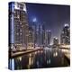 Modern High Rises, Dubai Marina by Night, Dubai, United Arab Emirates, the Middle East-Axel Schmies-Premier Image Canvas