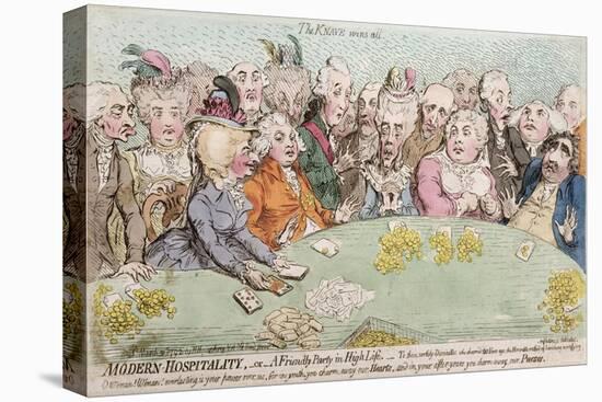 Modern Hospitality, or a Friendly Party in High Life, Published by Hannah Humphrey in 1792-James Gillray-Premier Image Canvas