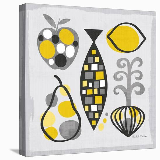 Modern Kitchen Square III Yellow-Michael Mullan-Stretched Canvas