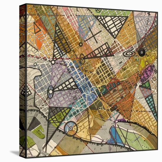 Modern Map of D.C.-Nikki Galapon-Stretched Canvas