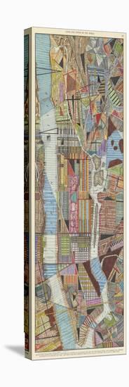 Modern Map of New York III-Nikki Galapon-Stretched Canvas