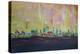 Modern Munich Skyline Silhouette in Neon-Martina Bleichner-Stretched Canvas