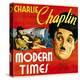 Modern Times, Charlie Chaplin, Paulette Goddard, 1936-null-Stretched Canvas