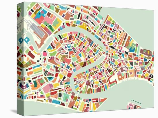 Modern Venice Map-Nikki Galapon-Stretched Canvas