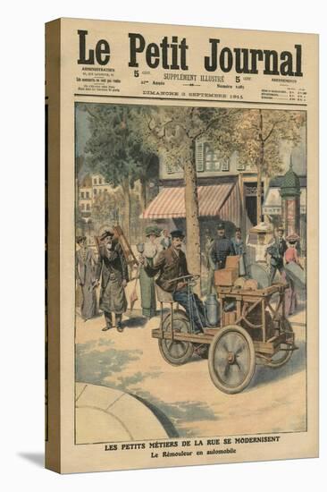 Modernisation of the Street Jobs, the Knife Grinder in His Car-French School-Premier Image Canvas