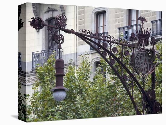 Modernista Lampost on Passeig De Gracia, Barcelona, Catalonia, Spain, Europe-Richard Cummins-Premier Image Canvas