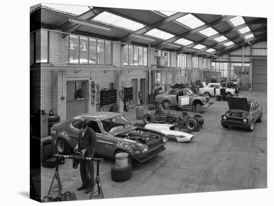 Modified Fords During Race Preparation, Littleborough, Greater Manchester, 1972-Michael Walters-Premier Image Canvas