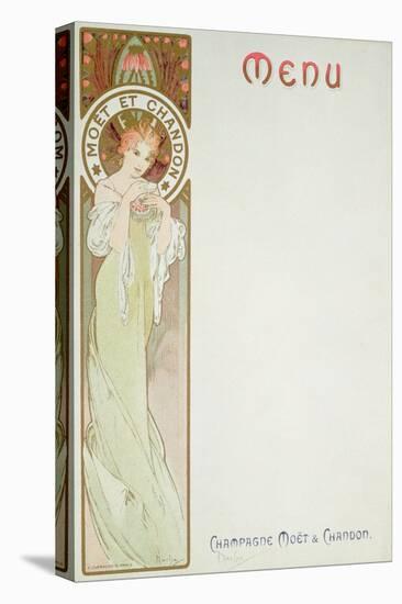 Moet and Chandon Menu, 1899-Alphonse Mucha-Premier Image Canvas