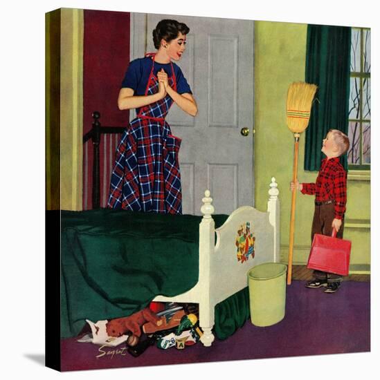 "Mom, I Cleaned My Room!", April 2, 1955-Richard Sargent-Premier Image Canvas