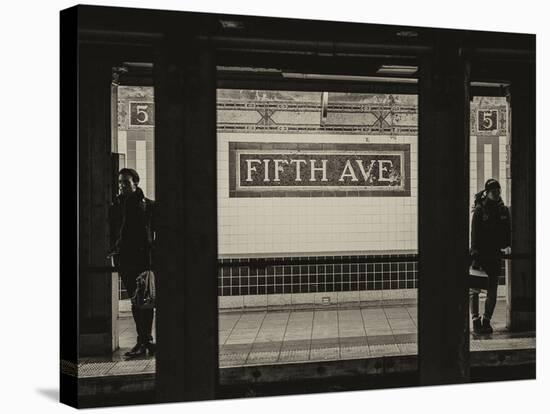 Moment of Life in NYC Subway Station to the Fifth Avenue - Manhattan - New York City-Philippe Hugonnard-Premier Image Canvas